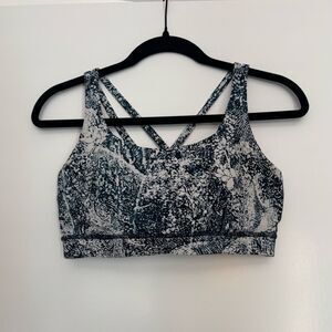 Lululemon Women's Energy Blue and White Sports Bra